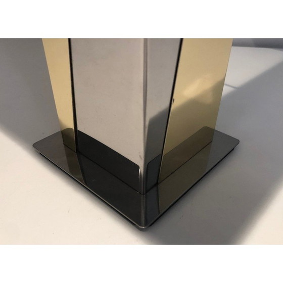 Image 1 of Lampe vintage en métal chromé et doré, 1970