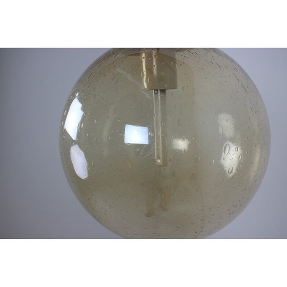 Image 1 of Lampe suspendue vintage en métal et verre, Tchécoslovaquie 1982s