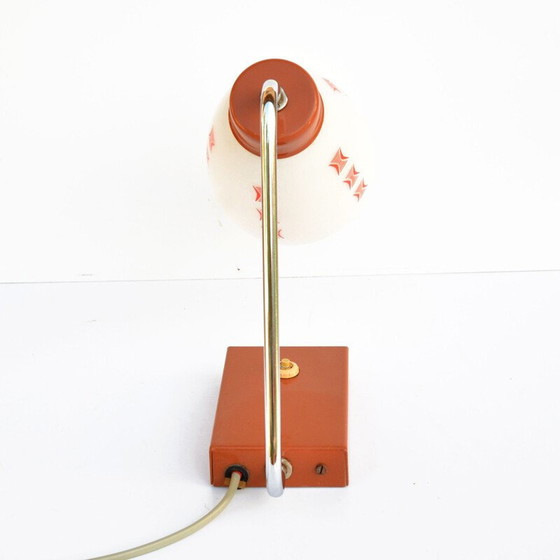 Image 1 of Lampe de table vintage en verre et acier par J. Hurka pour Lidokov, Tchécoslovaquie 1960