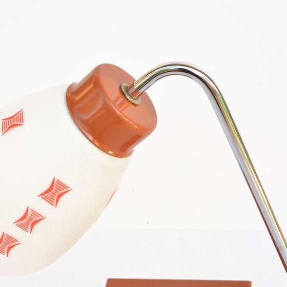 Image 1 of Lampe de table vintage en verre et acier par J. Hurka pour Lidokov, Tchécoslovaquie 1960