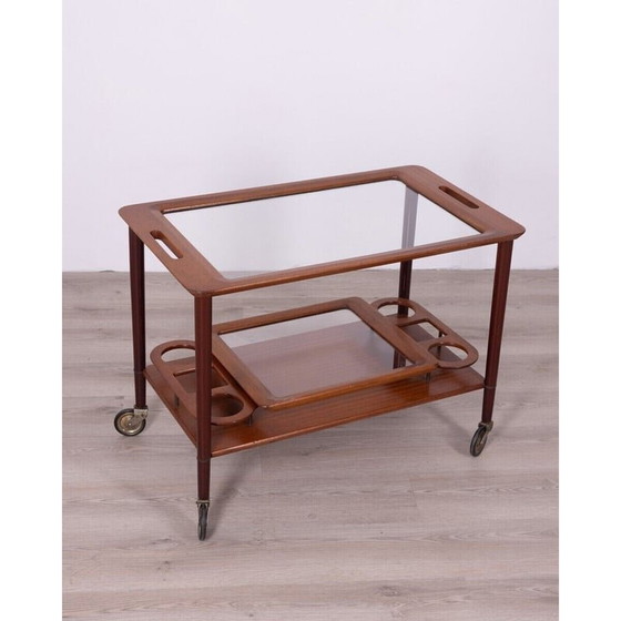Image 1 of Chariot en bois vintage de Cesare Lacca, années 1950