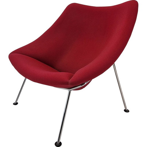 Chaise Vintage Oyster en métal chromé par Pierre Paulin pour Artifort, 1980