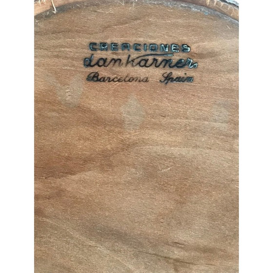 Image 1 of Boîte vintage en bois et cuir de Dan Karner, 1960