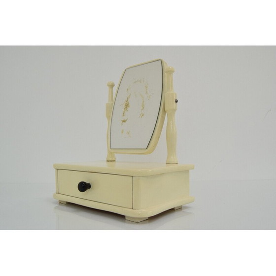 Image 1 of Table de toilette vintage en bois pour enfants avec miroir, Tchécoslovaquie, années 1970