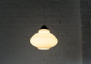 Lampe pendante vintage en verre laiteux