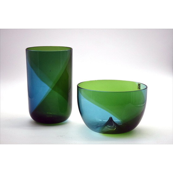Image 1 of Paire de vases vintage 'Coreani' par Tapio Wirkkala pour Venini, 1970