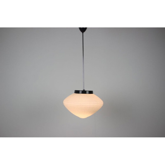 Image 1 of Suspension vintage en métal et verre, Tchécoslovaquie 1970