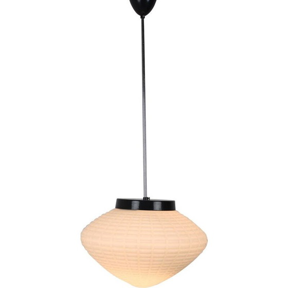 Image 1 of Suspension vintage en métal et verre, Tchécoslovaquie 1970