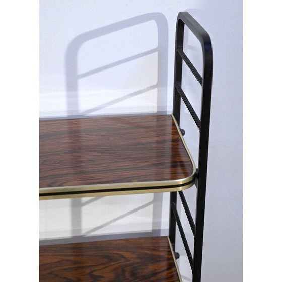 Image 1 of Paire d'étagères vintage en métal et stratifié, 1950