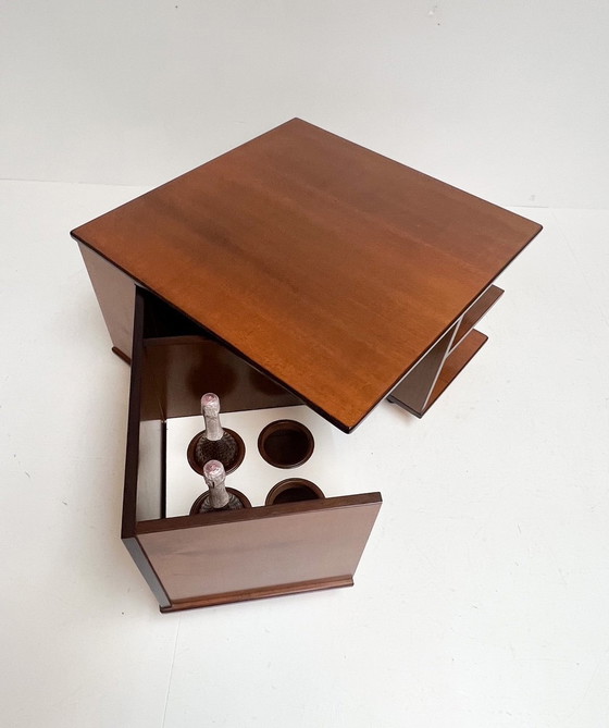 Image 1 of Table basse italienne avec fonction bar, années 1960