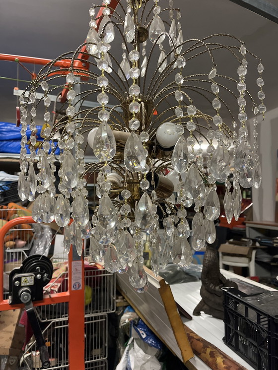 Image 1 of Bolus En Cristal Avec Six Lampes