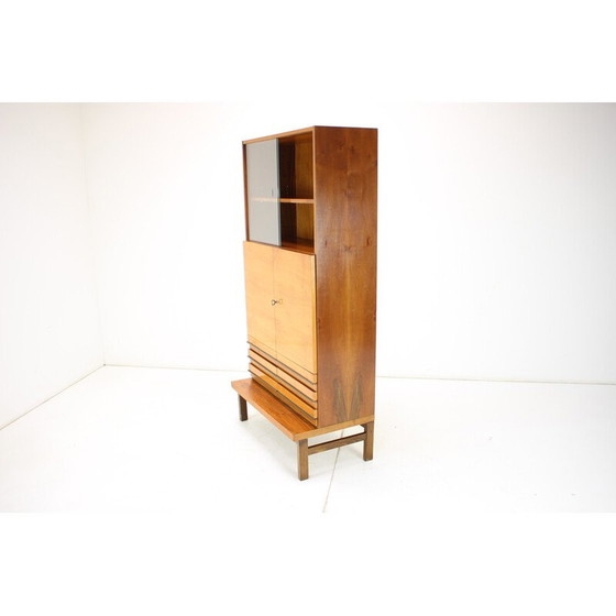 Image 1 of Commode vintage en chêne et verre pour Znz, Tchécoslovaquie 1960