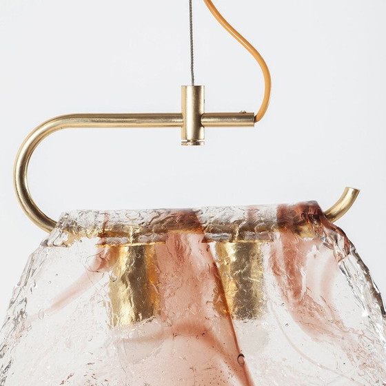 Image 1 of Lampe suspendue vintage en verre de Murano par Carlo Nason pour Mazzega