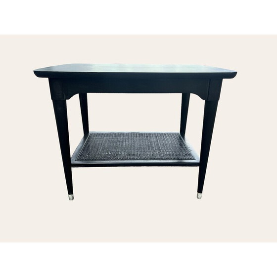 Image 1 of Paire de tables basses vintage en bois et métal chromé, 1960