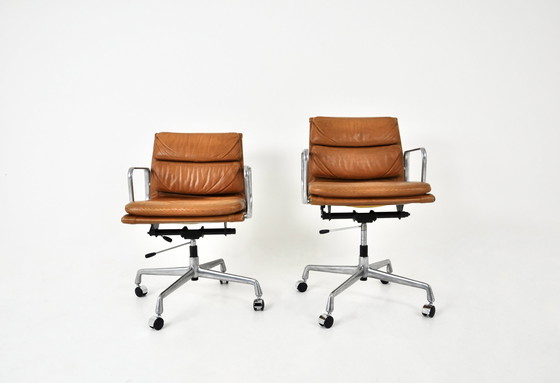 Image 1 of Chaises à coussin souple par Charles et Ray Eames pour Herman Miller, 1970S, ensemble de 2