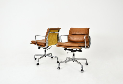 Chaises à coussin souple par Charles et Ray Eames pour Herman Miller, 1970S, ensemble de 2