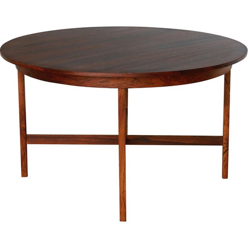 Table de salle à manger ronde en bois de rose, 1960