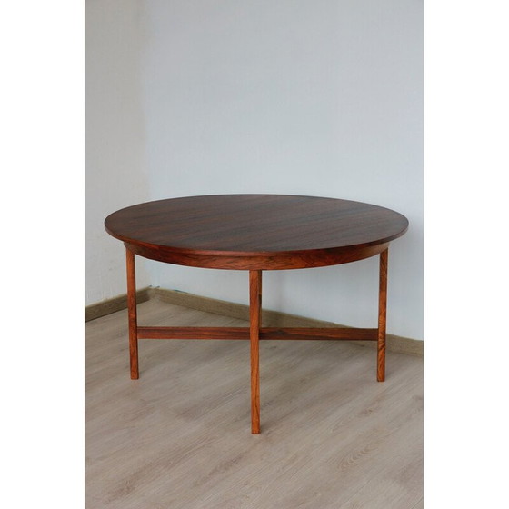 Image 1 of Table de salle à manger ronde en bois de rose, 1960