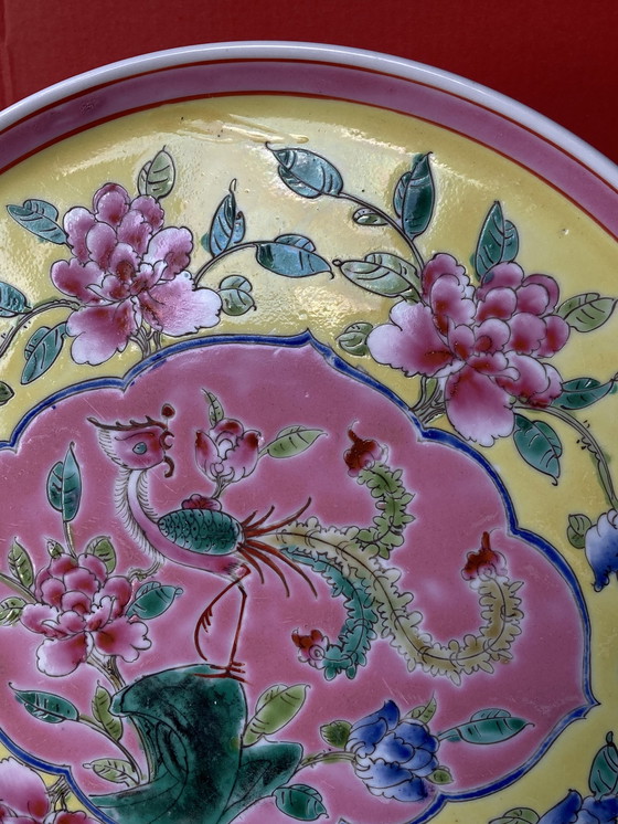 Image 1 of Assiette décorative Nyonya Peranakan Porcelaine chinoise