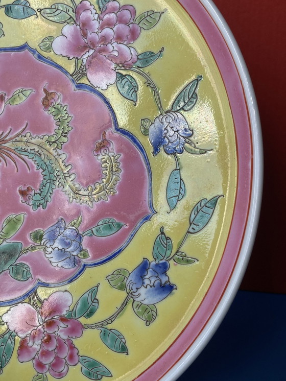 Image 1 of Assiette décorative Nyonya Peranakan Porcelaine chinoise