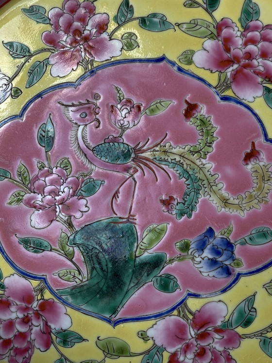 Image 1 of Assiette décorative Nyonya Peranakan Porcelaine chinoise