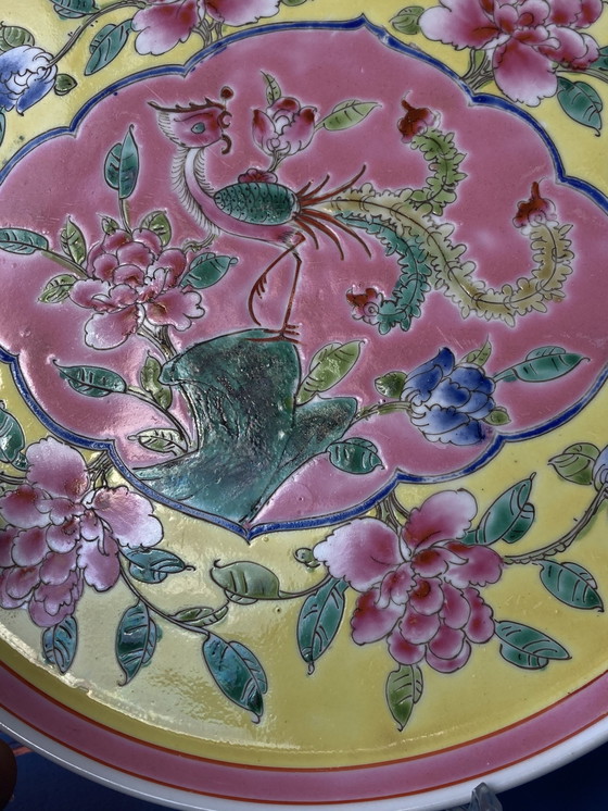 Image 1 of Assiette décorative Nyonya Peranakan Porcelaine chinoise