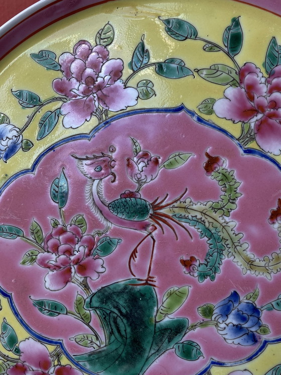 Image 1 of Assiette décorative Nyonya Peranakan Porcelaine chinoise