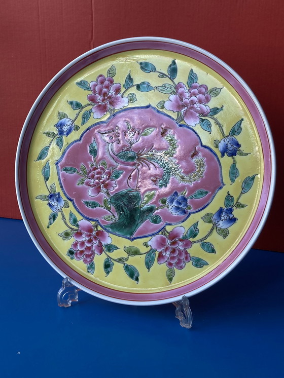 Image 1 of Assiette décorative Nyonya Peranakan Porcelaine chinoise