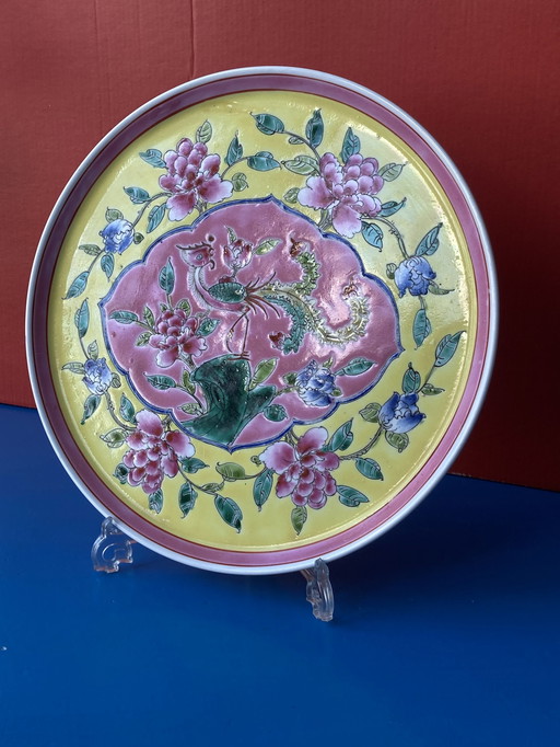 Assiette décorative Nyonya Peranakan Porcelaine chinoise