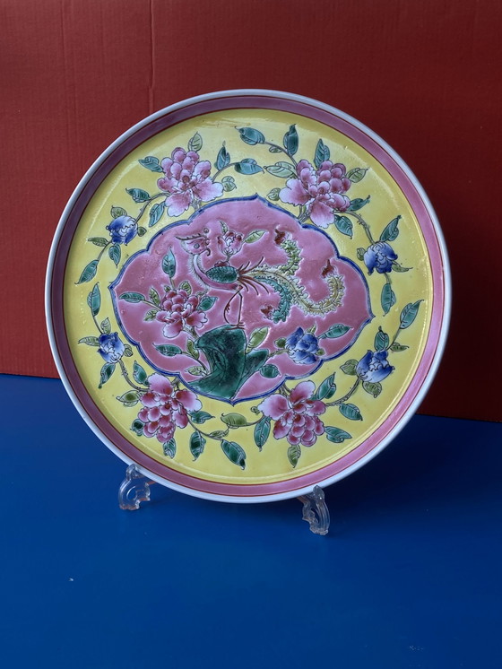 Image 1 of Assiette décorative Nyonya Peranakan Porcelaine chinoise