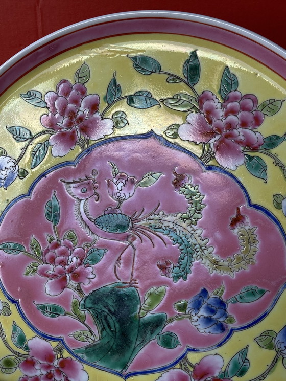 Image 1 of Assiette décorative Nyonya Peranakan Porcelaine chinoise