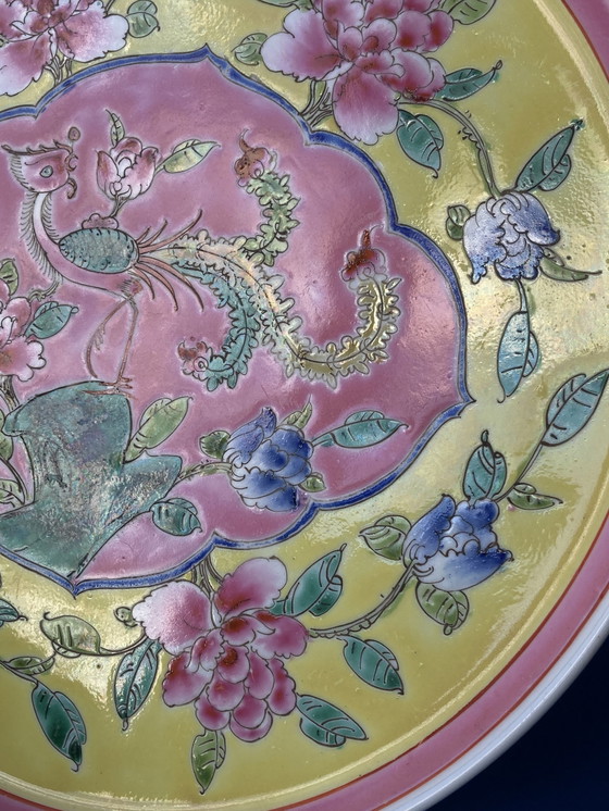 Image 1 of Assiette décorative Nyonya Peranakan Porcelaine chinoise