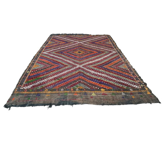 Image 1 of Tapis Kilim Turc Vintage , 295 X 197 Cm