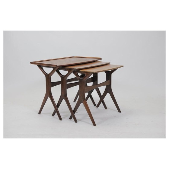 Image 1 of Tables gigognes vintage en teck danois par Johannes Andersen pour Cfc Silkeborg