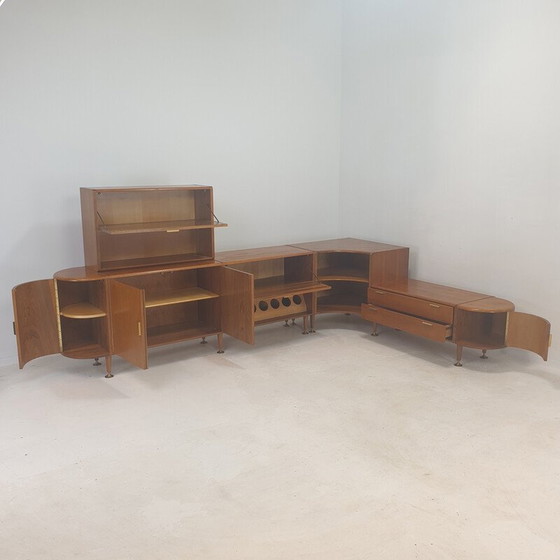 Image 1 of Buffet vintage en noyer à 3 modules par A.A. Patijn pour Zijlstra, années 1950