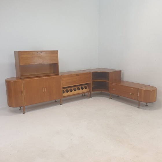 Image 1 of Buffet vintage en noyer à 3 modules par A.A. Patijn pour Zijlstra, années 1950