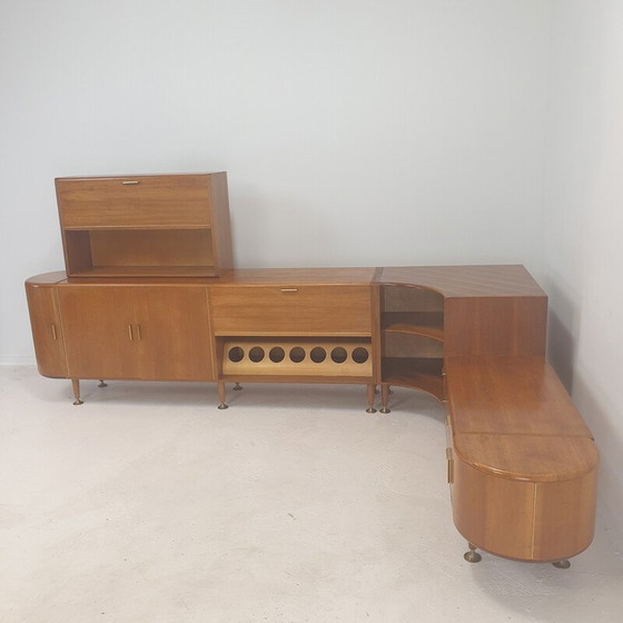 Image 1 of Buffet vintage en noyer à 3 modules par A.A. Patijn pour Zijlstra, années 1950