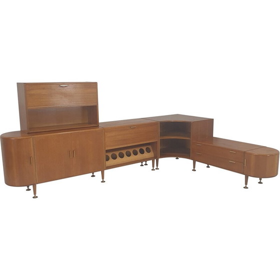 Image 1 of Buffet vintage en noyer à 3 modules par A.A. Patijn pour Zijlstra, années 1950