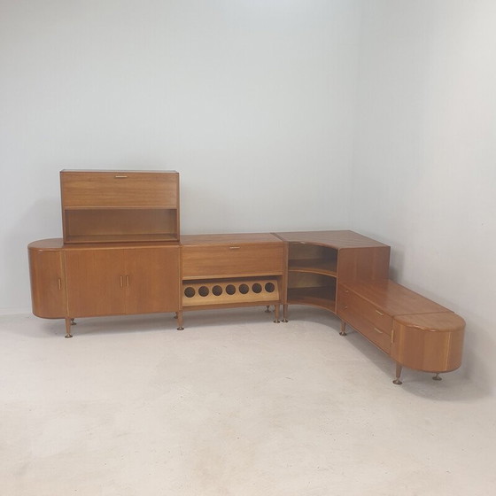 Image 1 of Buffet vintage en noyer à 3 modules par A.A. Patijn pour Zijlstra, années 1950
