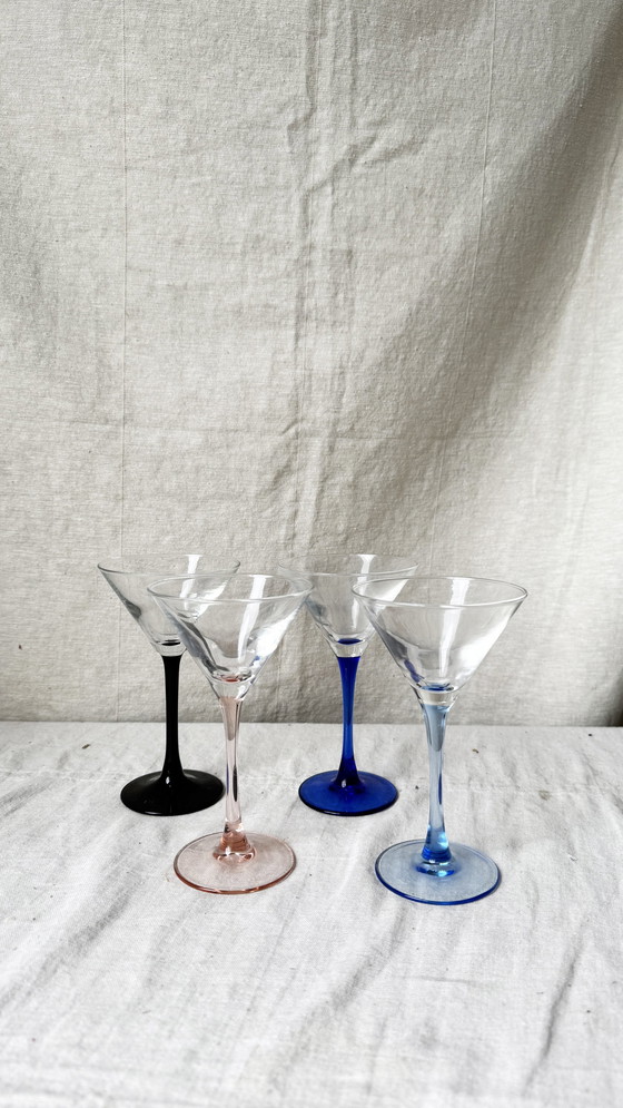 Image 1 of 6X Champagne/Martini Coupe, rose pâle, Luminarc