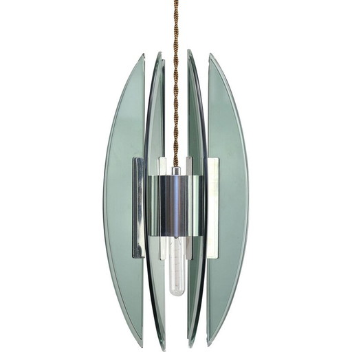 Lampe suspendue Space Age en plexiglas, Italie 1970