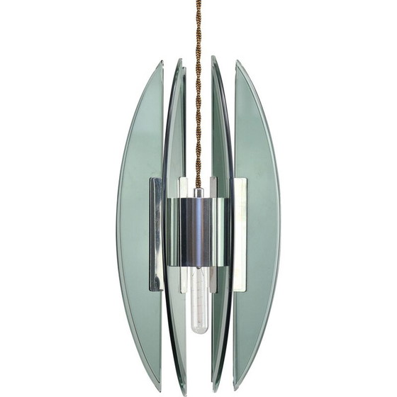 Image 1 of Lampe suspendue Space Age en plexiglas, Italie 1970