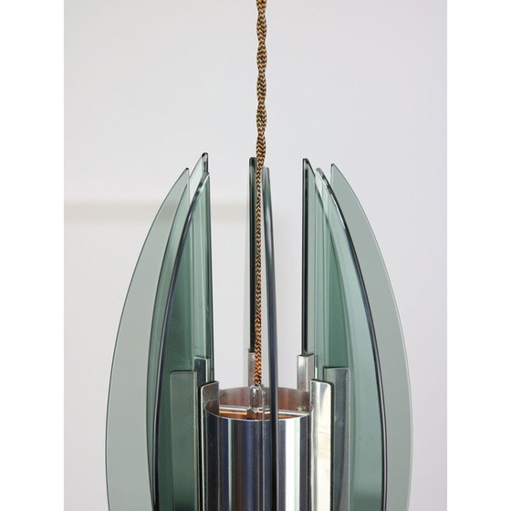 Image 1 of Lampe suspendue Space Age en plexiglas, Italie 1970