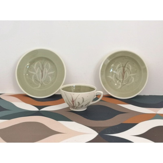 Image 1 of Tasse à thé vintage peinte à la main par Susie Cooper, Angleterre