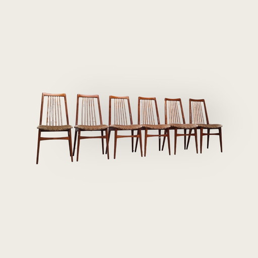 6X chaises Mid Century