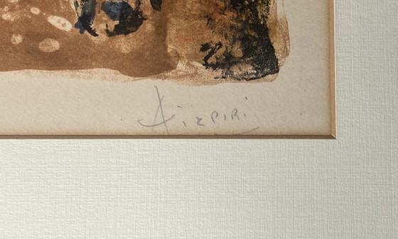 Image 1 of Paul Augustin Aïzpiri - Nature Morte À La Guitare (Lithographie couleur)