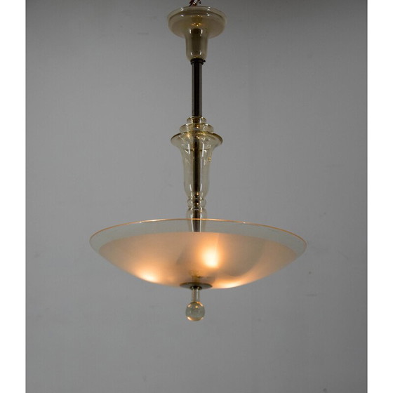 Image 1 of Lustre vintage Art Déco, Tchécoslovaquie, années 1930