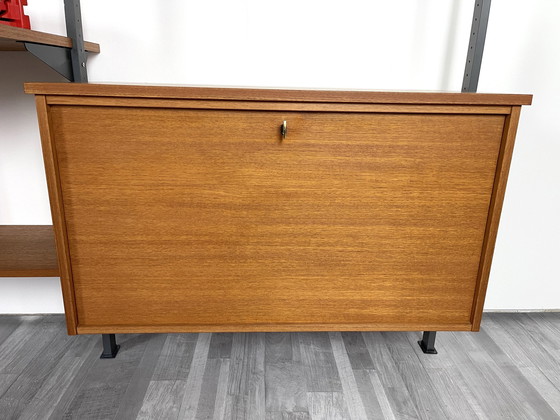 Image 1 of Teak Système d'étagères Olof Pira 60Er Sweden Wallshelf