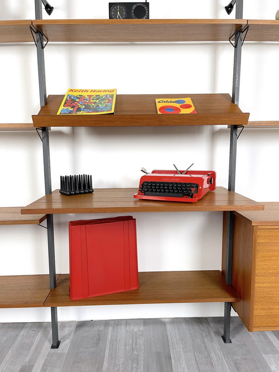 Image 1 of Teak Système d'étagères Olof Pira 60Er Sweden Wallshelf