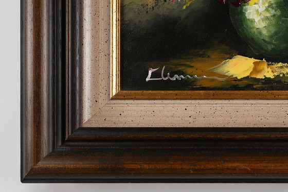 Image 1 of Artiste belge, Nature morte avec un bouquet de fleurs, 1950S, huile sur toile, encadrée